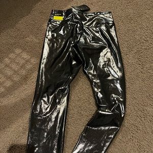 Nike One Tight - shiny silver workout pants